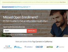 Tablet Screenshot of governmenthealthinsurance.com
